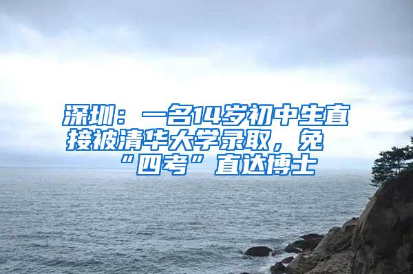 深圳：一名14岁初中生直接被清华大学录取，免“四考”直达博士