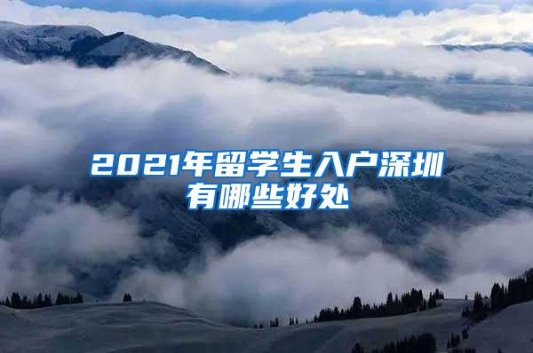 2021年留学生入户深圳有哪些好处