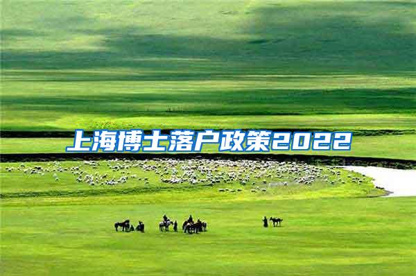 上海博士落户政策2022