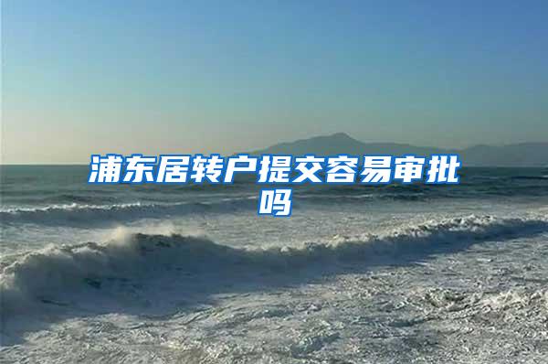 浦东居转户提交容易审批吗