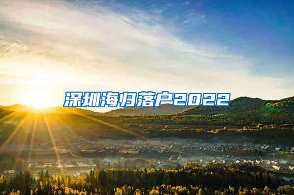 深圳海归落户2022