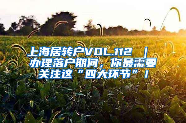 上海居转户VOL.112 ｜ 办理落户期间，你最需要关注这“四大环节”！