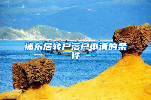 浦东居转户落户申请的条件