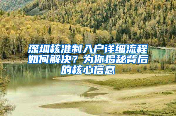 深圳核准制入户详细流程如何解决？为你揭秘背后的核心信息