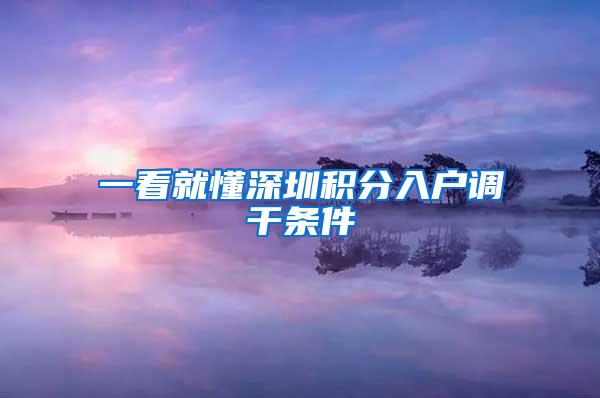 一看就懂深圳积分入户调干条件