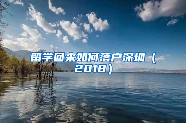 留学回来如何落户深圳（2018）