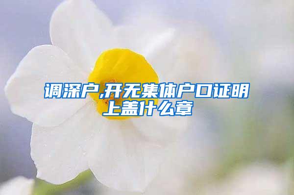 调深户,开无集体户口证明上盖什么章