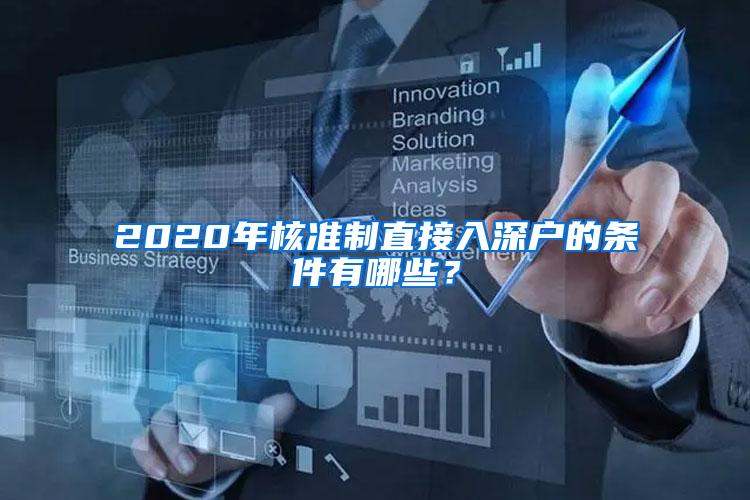 2020年核准制直接入深户的条件有哪些？