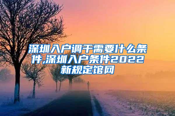 深圳入户调干需要什么条件,深圳入户条件2022新规定馆网