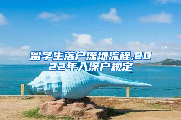 留学生落户深圳流程,2022年入深户规定