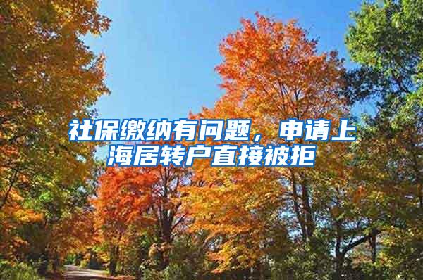 社保缴纳有问题，申请上海居转户直接被拒