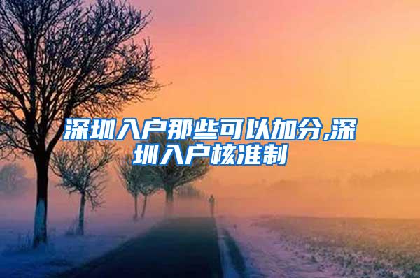 深圳入户那些可以加分,深圳入户核准制