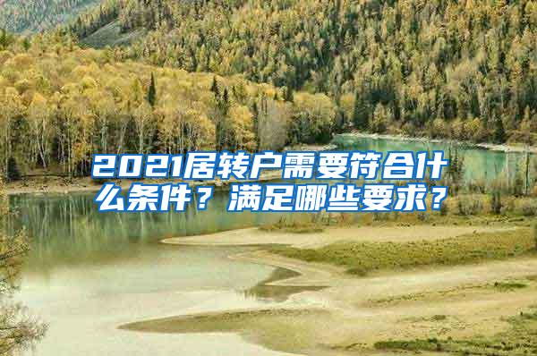 2021居转户需要符合什么条件？满足哪些要求？