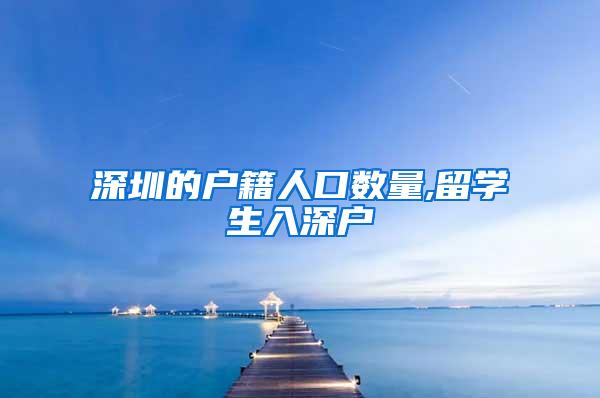 深圳的户籍人口数量,留学生入深户