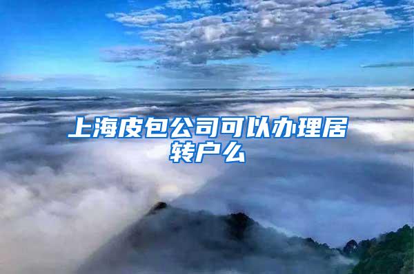 上海皮包公司可以办理居转户么