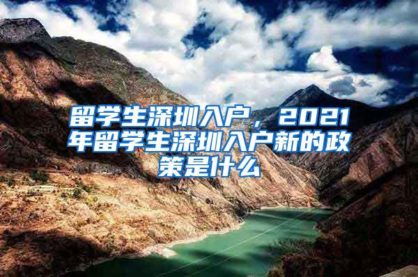 留学生深圳入户，2021年留学生深圳入户新的政策是什么