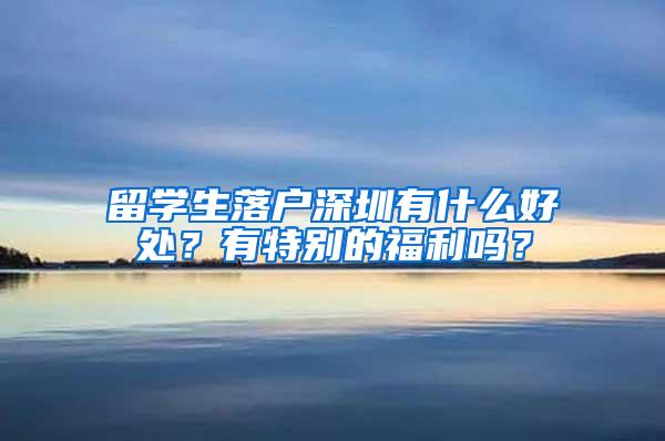 留学生落户深圳有什么好处？有特别的福利吗？