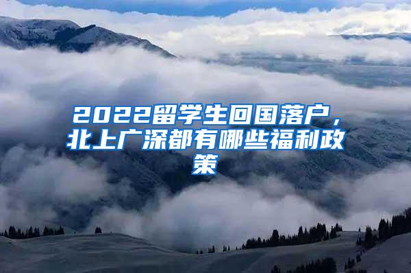 2022留学生回国落户，北上广深都有哪些福利政策