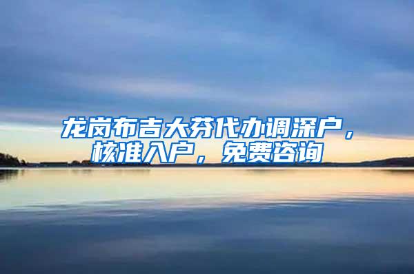 龙岗布吉大芬代办调深户，核准入户，免费咨询