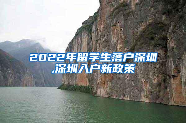 2022年留学生落户深圳,深圳入户新政策