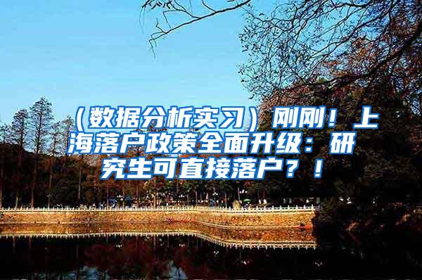 （数据分析实习）刚刚！上海落户政策全面升级：研究生可直接落户？！