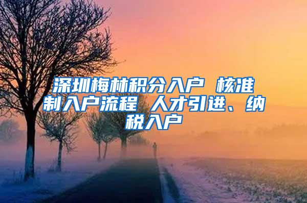 深圳梅林积分入户 核准制入户流程 人才引进、纳税入户