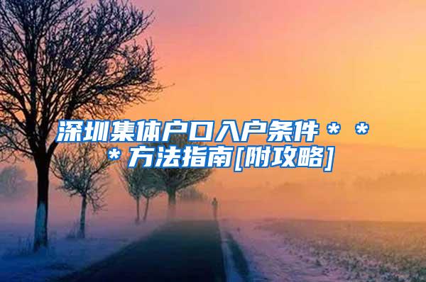 深圳集体户口入户条件＊＊＊方法指南[附攻略]