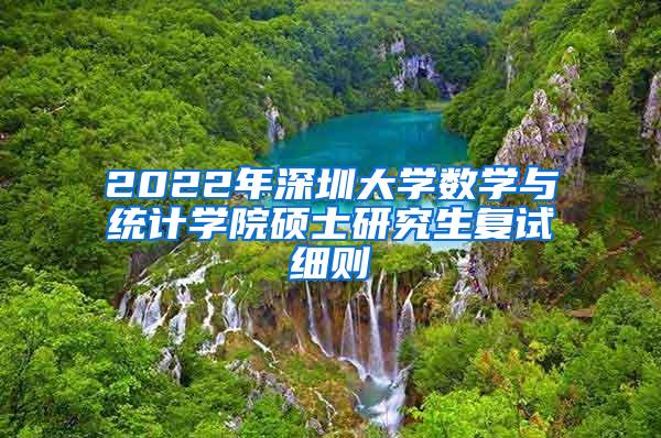 2022年深圳大学数学与统计学院硕士研究生复试细则