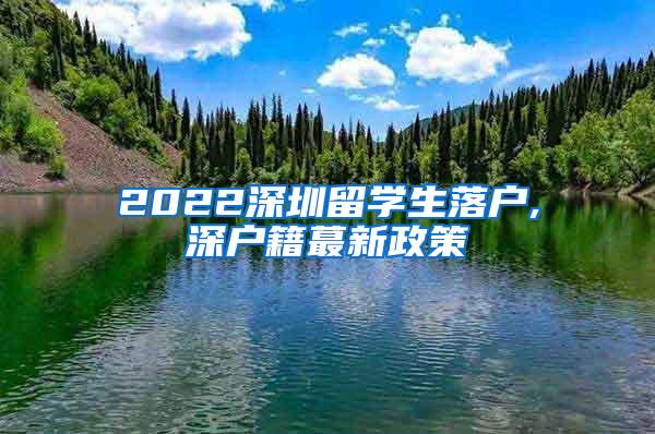 2022深圳留学生落户,深户籍蕞新政策