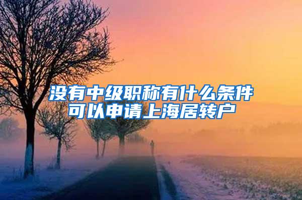 没有中级职称有什么条件可以申请上海居转户