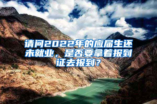 请问2022年的应届生还未就业，是否要拿着报到证去报到？