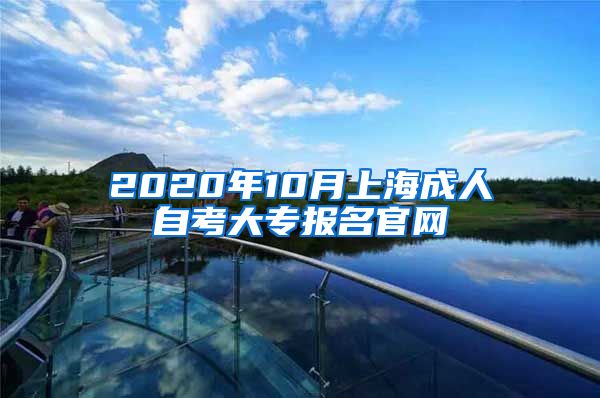 2020年10月上海成人自考大专报名官网