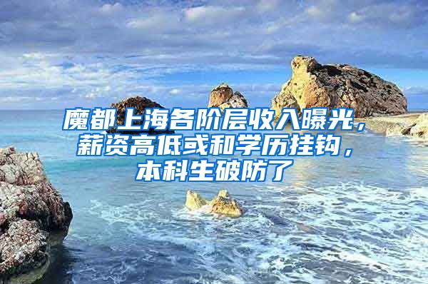 魔都上海各阶层收入曝光，薪资高低或和学历挂钩，本科生破防了