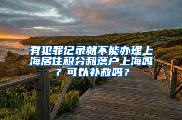 有犯罪记录就不能办理上海居住积分和落户上海吗？可以补救吗？