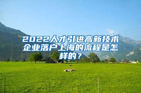 2022人才引进高新技术企业落户上海的流程是怎样的？