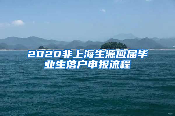 2020非上海生源应届毕业生落户申报流程