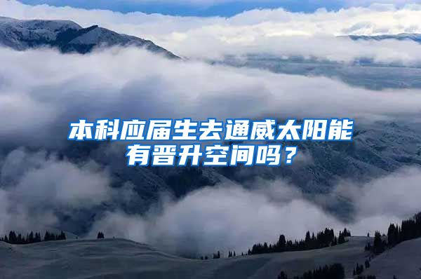 本科应届生去通威太阳能有晋升空间吗？