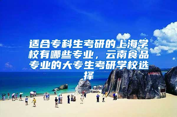 适合专科生考研的上海学校有哪些专业，云南食品专业的大专生考研学校选择