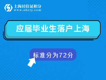 应届生进沪就业申请落户的评分办法（2021年版，标准分72分）