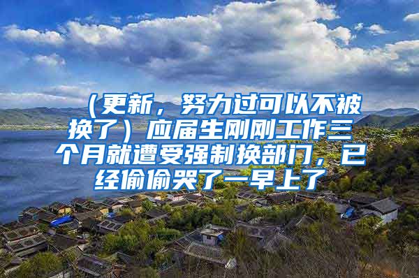 （更新，努力过可以不被换了）应届生刚刚工作三个月就遭受强制换部门，已经偷偷哭了一早上了