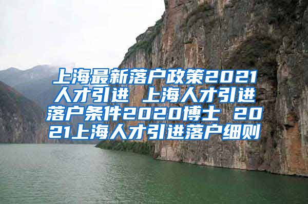 上海最新落户政策2021人才引进 上海人才引进落户条件2020博士 2021上海人才引进落户细则