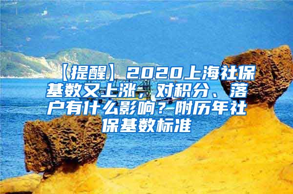 【提醒】2020上海社保基数又上涨，对积分、落户有什么影响？附历年社保基数标准