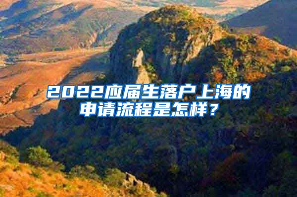 2022应届生落户上海的申请流程是怎样？