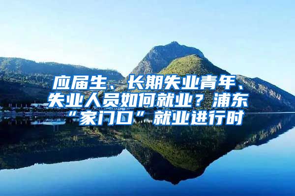 应届生、长期失业青年、失业人员如何就业？浦东“家门口”就业进行时