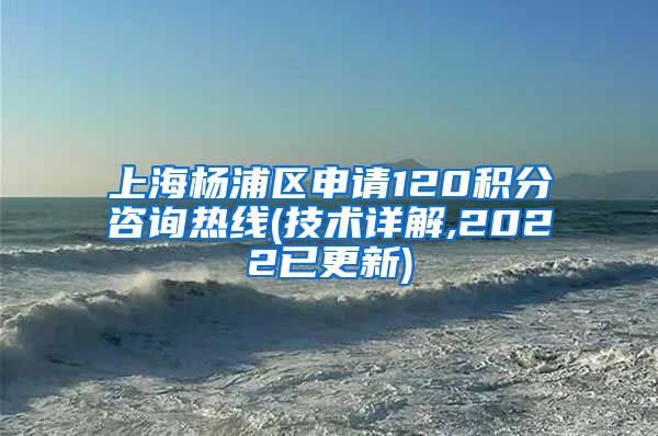 上海杨浦区申请120积分咨询热线(技术详解,2022已更新)