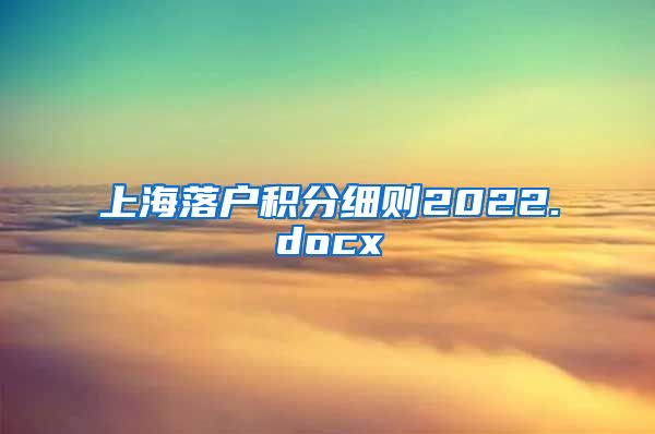 上海落户积分细则2022.docx