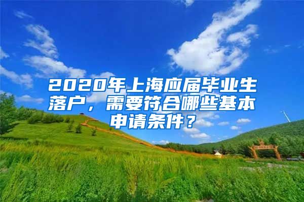 2020年上海应届毕业生落户，需要符合哪些基本申请条件？