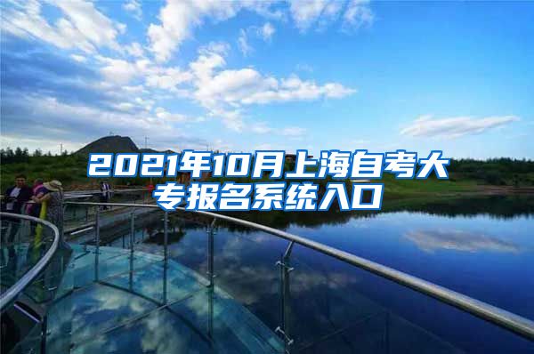 2021年10月上海自考大专报名系统入口