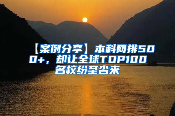 【案例分享】本科网排500+，却让全球TOP100名校纷至沓来