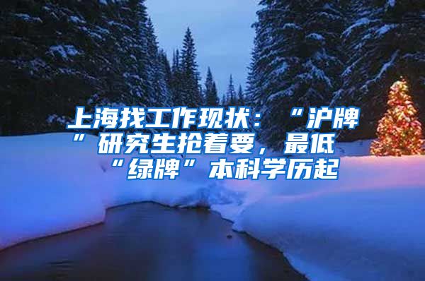 上海找工作现状：“沪牌”研究生抢着要，最低“绿牌”本科学历起